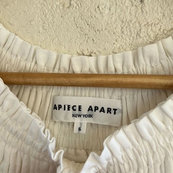 White Flowy Off The Shoulder Dress 100% Organic Cotton Size Small MSRP $475 - Picture 6 of 7